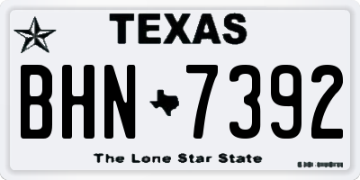 TX license plate BHN7392