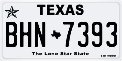 TX license plate BHN7393