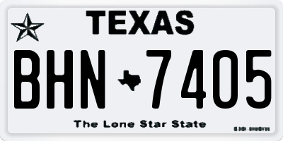 TX license plate BHN7405