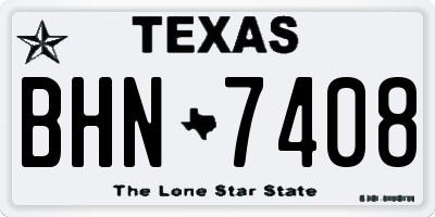 TX license plate BHN7408