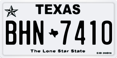 TX license plate BHN7410