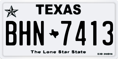 TX license plate BHN7413