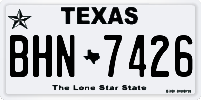 TX license plate BHN7426