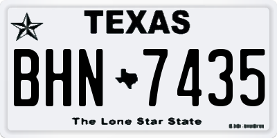 TX license plate BHN7435