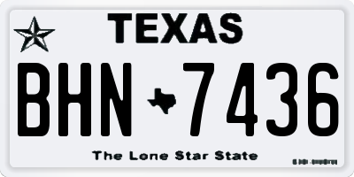 TX license plate BHN7436