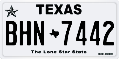 TX license plate BHN7442