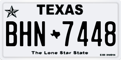 TX license plate BHN7448
