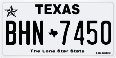 TX license plate BHN7450