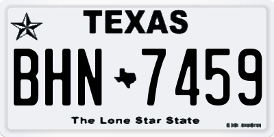 TX license plate BHN7459