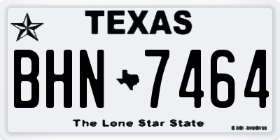 TX license plate BHN7464