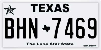 TX license plate BHN7469