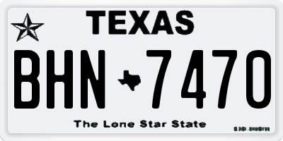 TX license plate BHN7470