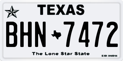 TX license plate BHN7472
