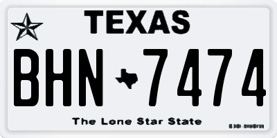 TX license plate BHN7474
