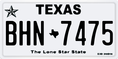 TX license plate BHN7475