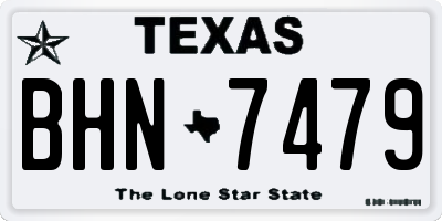 TX license plate BHN7479