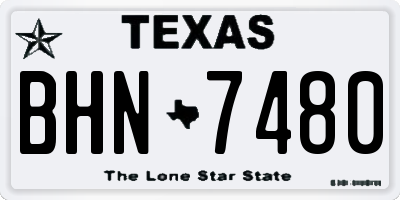 TX license plate BHN7480