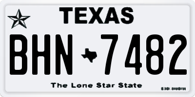 TX license plate BHN7482
