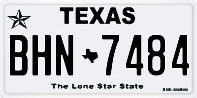 TX license plate BHN7484
