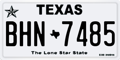 TX license plate BHN7485