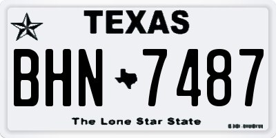 TX license plate BHN7487