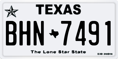 TX license plate BHN7491