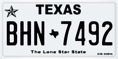 TX license plate BHN7492