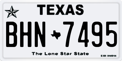 TX license plate BHN7495