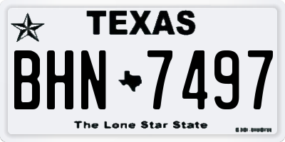 TX license plate BHN7497