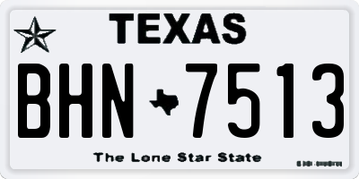 TX license plate BHN7513