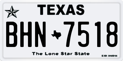 TX license plate BHN7518