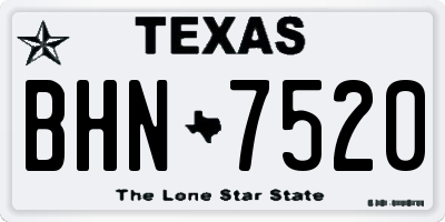 TX license plate BHN7520