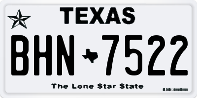 TX license plate BHN7522