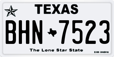 TX license plate BHN7523