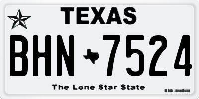 TX license plate BHN7524