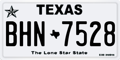 TX license plate BHN7528