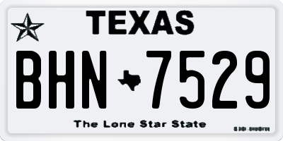 TX license plate BHN7529
