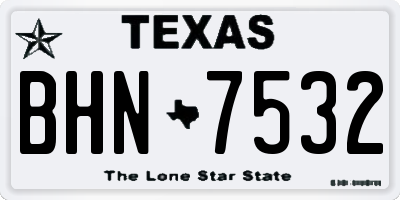 TX license plate BHN7532