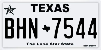 TX license plate BHN7544