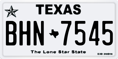 TX license plate BHN7545