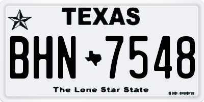TX license plate BHN7548