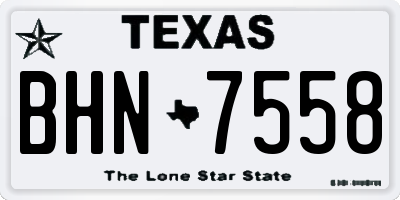 TX license plate BHN7558