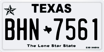 TX license plate BHN7561