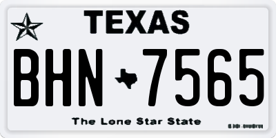 TX license plate BHN7565