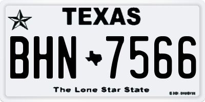 TX license plate BHN7566
