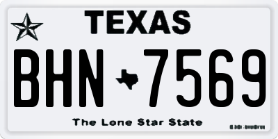 TX license plate BHN7569