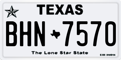 TX license plate BHN7570