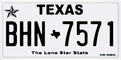 TX license plate BHN7571
