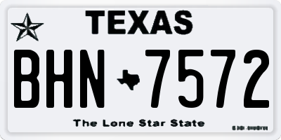 TX license plate BHN7572