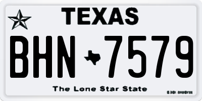 TX license plate BHN7579
